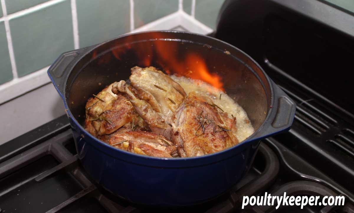 Guinea Fowl with Garlic and Rosemary