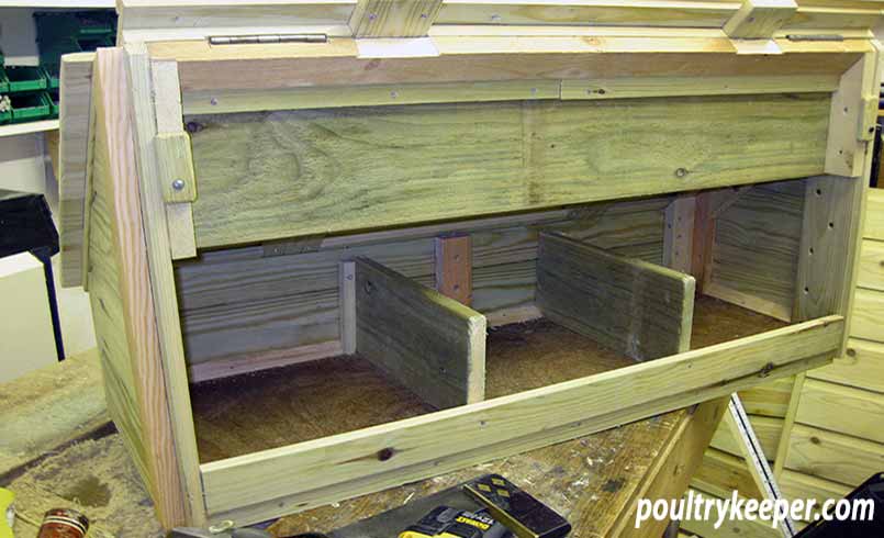 Nesting box deals size for chickens